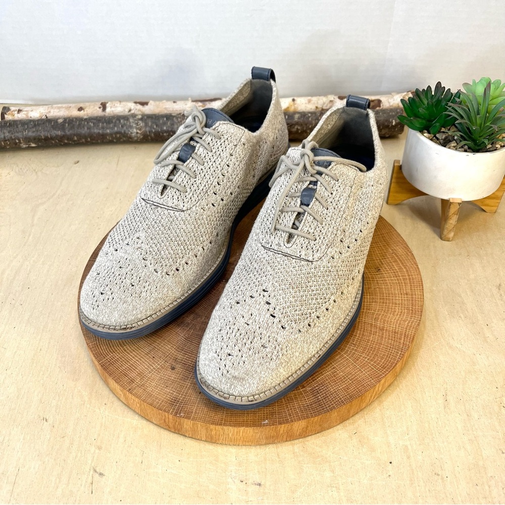 Cole Haan ZerøGrand Oxford Sneakers Men’s 12 Gray Knit Lightweight Comfort